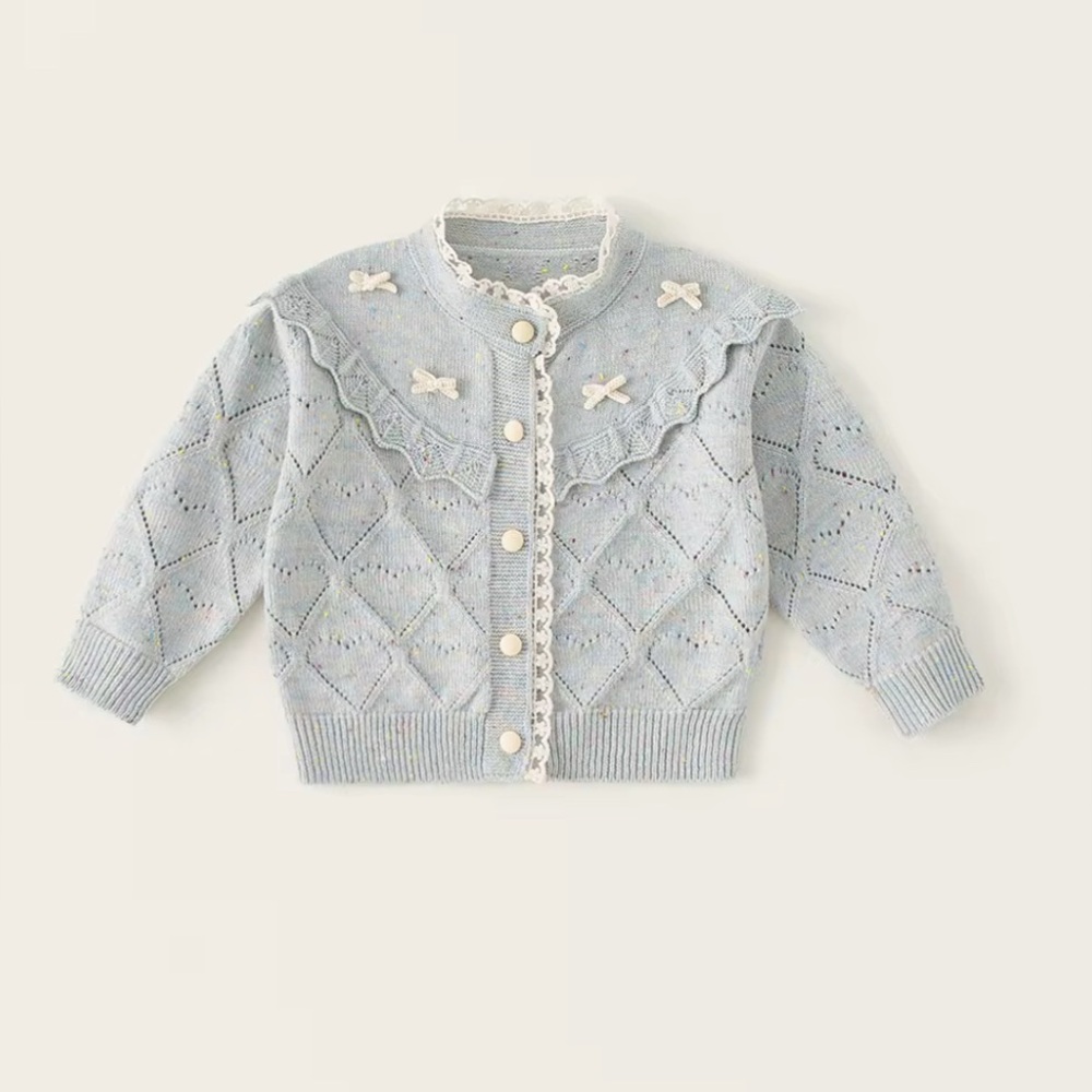 Elegant Light Blue Kids Cardigan